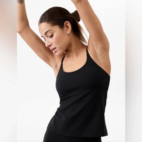 NWT Athleta Transcend Scoop Built-In Bra Tank Sz Large Best for A-C Cup - Picture 2 of 5